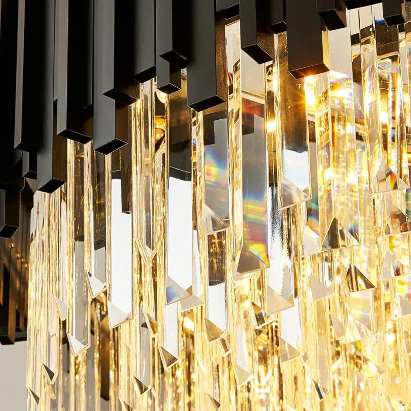 Zen Modern Gold Crystal Chandelier