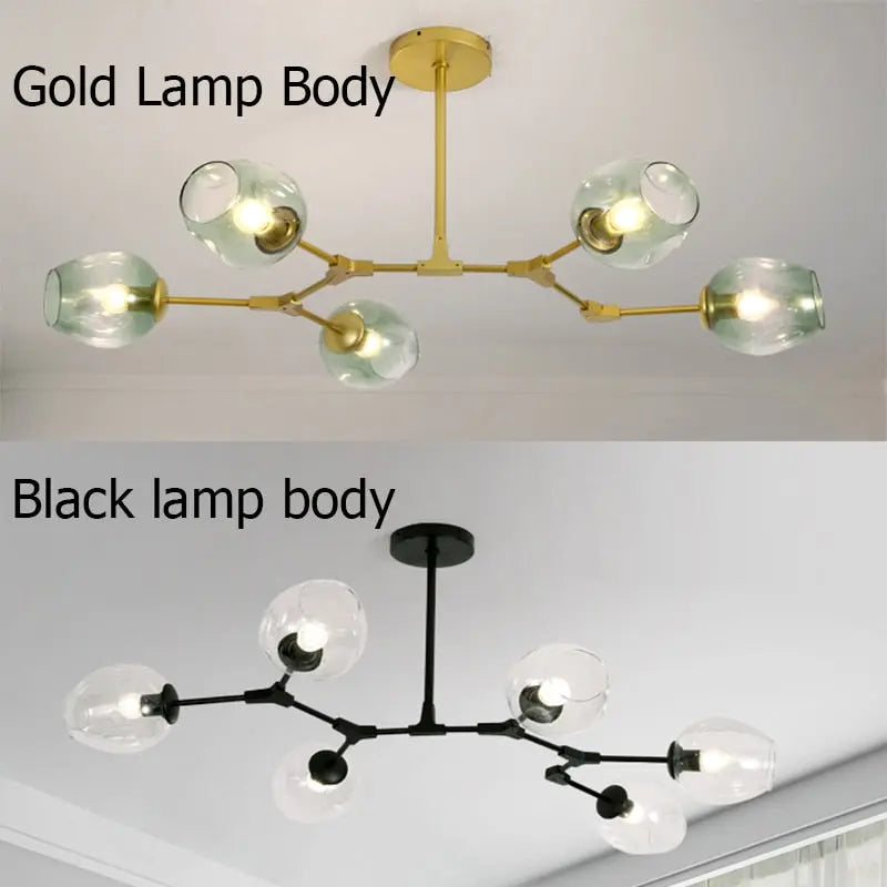 Zentra Black and Gold chandelier 6/7/8/9/10 Lights