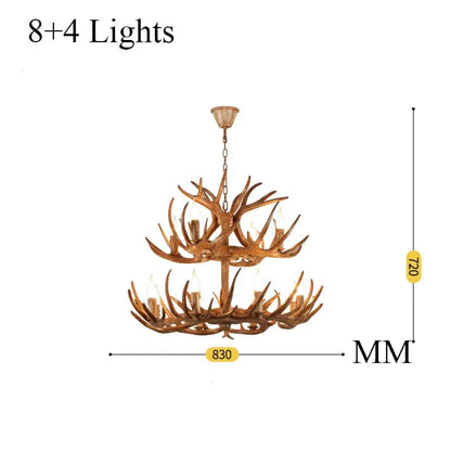 Zoey Resin Moose Antler Chandelier