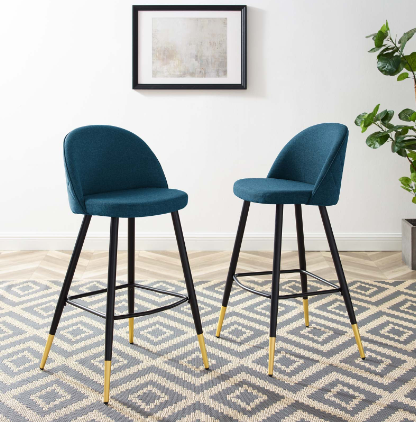 Corine Fabric Bar Stools - Set of 2