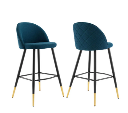 Corine Fabric Bar Stools - Set of 2