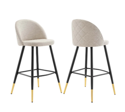 Corine Fabric Bar Stools - Set of 2