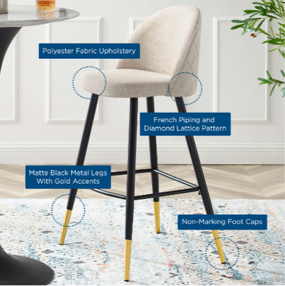 Corine Fabric Bar Stools - Set of 2