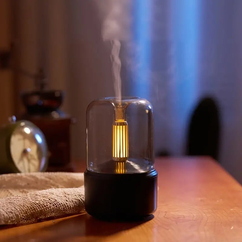 EMFURN Candlelight Flame Aroma Diffuser Lamp