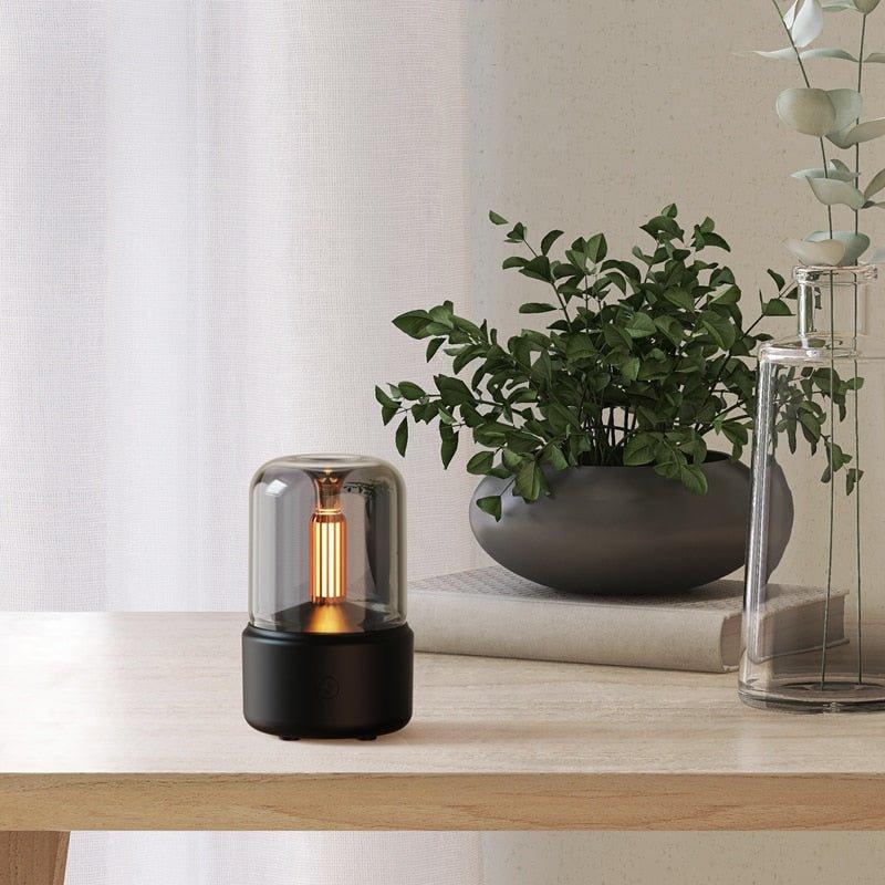 EMFURN Candlelight Flame Aroma Diffuser Lamp