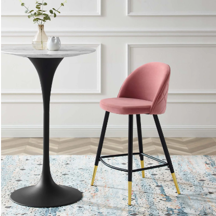 Corine Performance Velvet Counter Stools - Set of 2