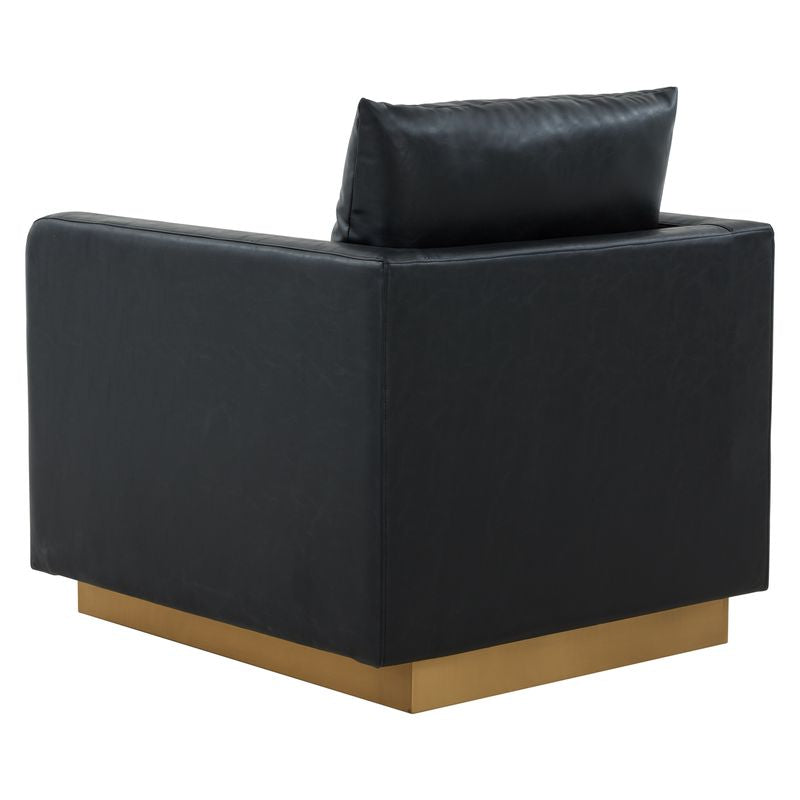 Elvira Leather Accent Armchair