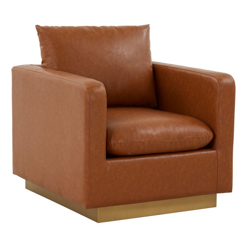 Elvira Leather Accent Armchair