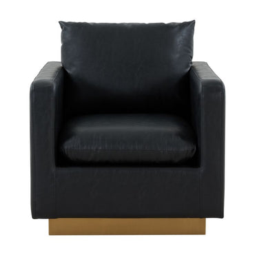 Elvira Leather Accent Armchair