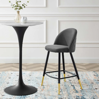 Corine Performance Velvet Counter Stools - Set of 2