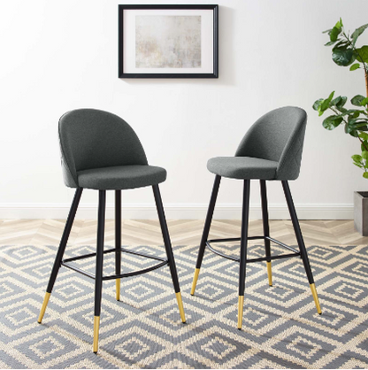 Corine Fabric Bar Stools - Set of 2