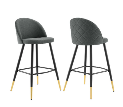 Corine Fabric Bar Stools - Set of 2