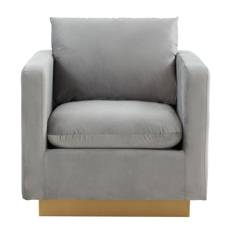 Elvira Velvet Accent Armchair