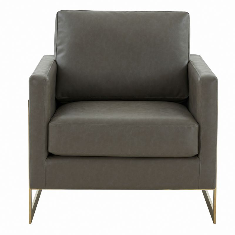 Elton Leather Accent Armchair