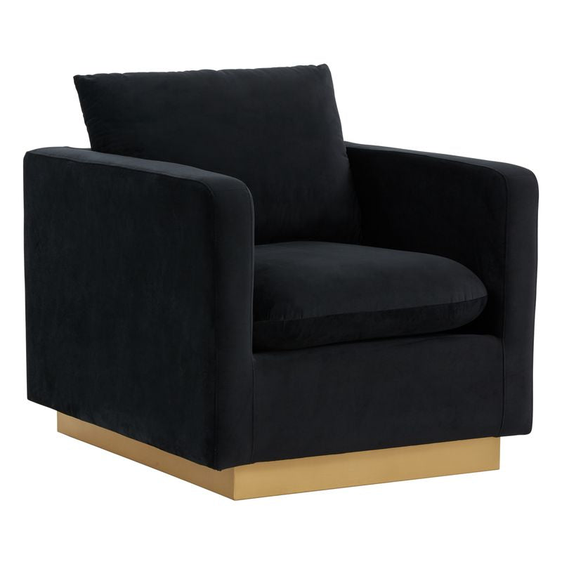 Elvira Velvet Accent Armchair