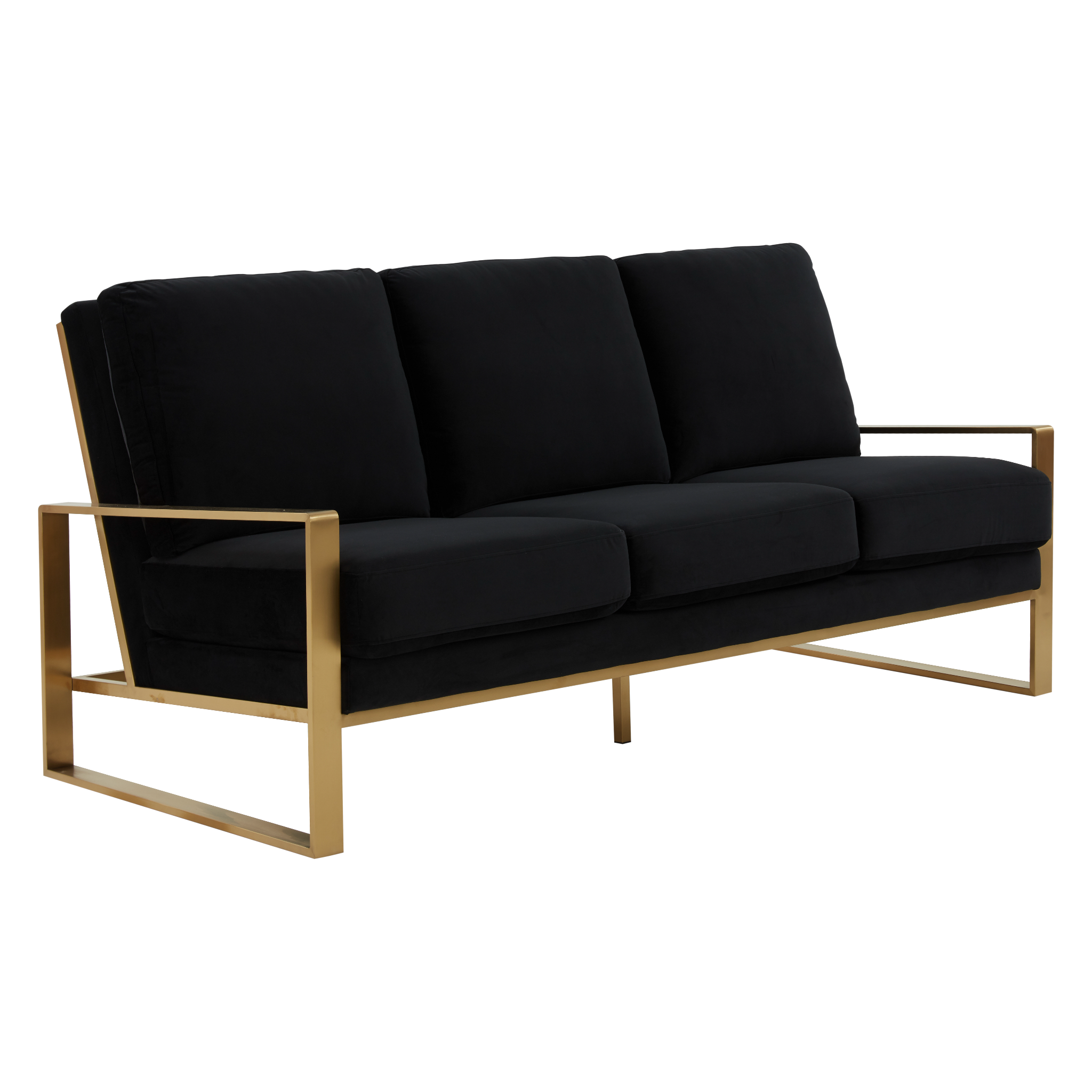 Emil Velvet Sofa - Gold Frame