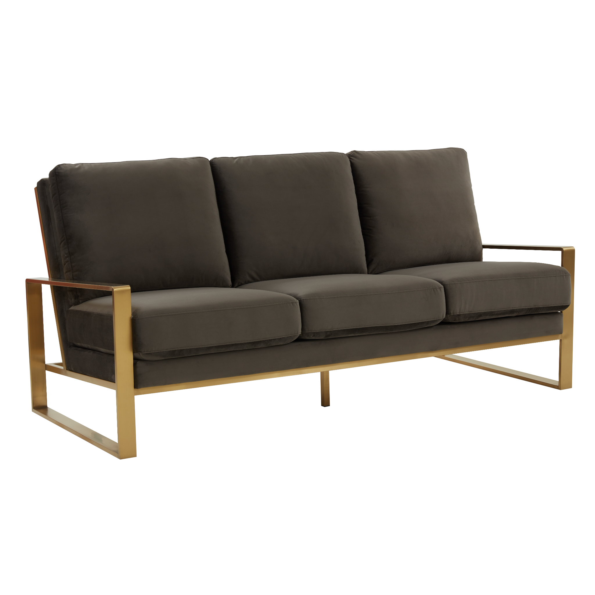 Emil Velvet Sofa - Gold Frame