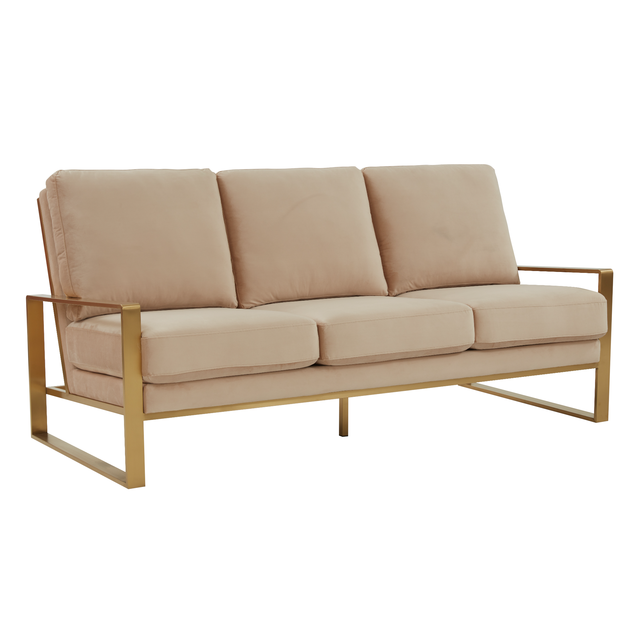 Emil Velvet Sofa - Gold Frame