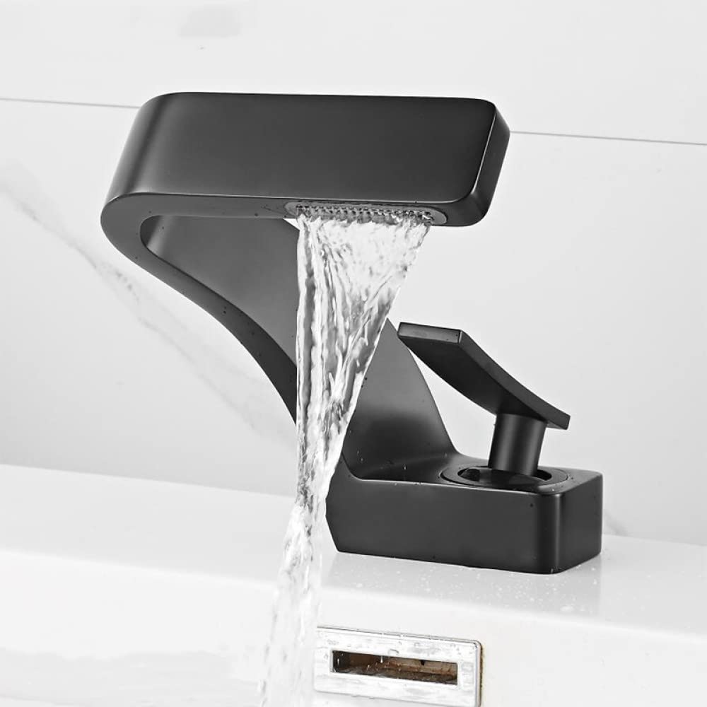 Modern Bathroom Sink Faucet with Hot and Cold Water Features