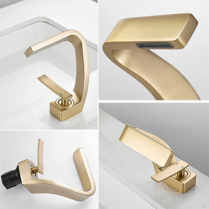 Modern Bathroom Sink Faucet with Hot and Cold Water Features