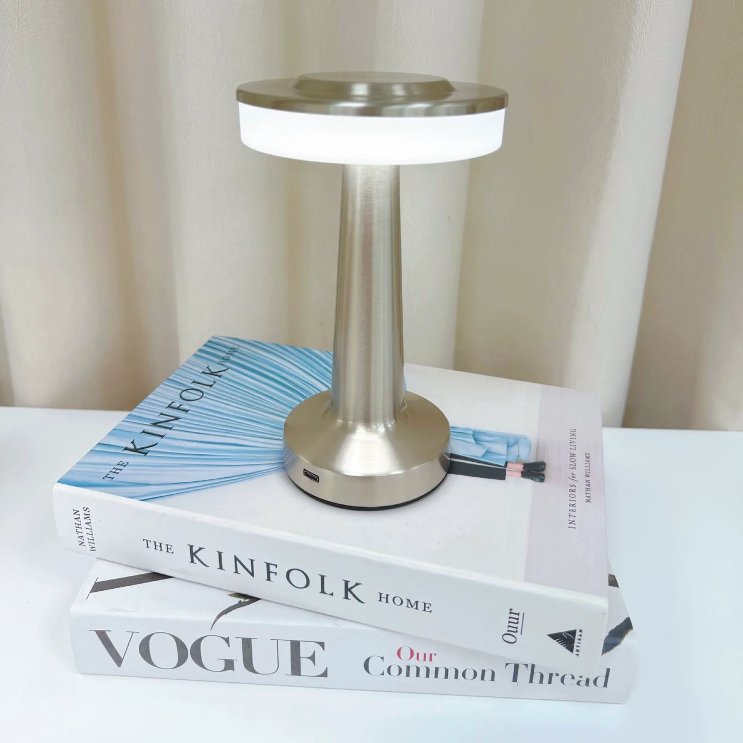 Retro Metal Dumbbell Cordless Table Lamp