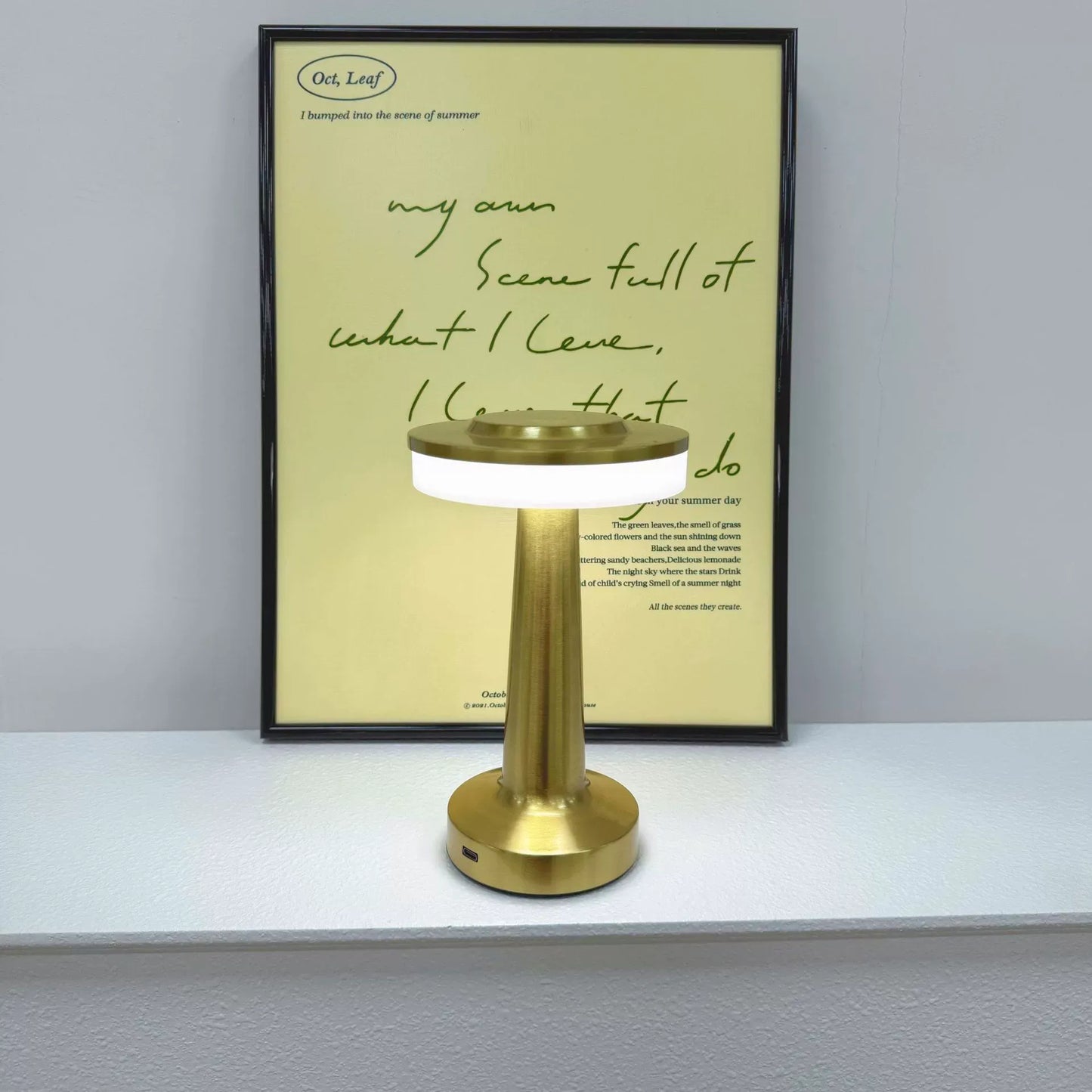 Retro Metal Dumbbell Cordless Table Lamp