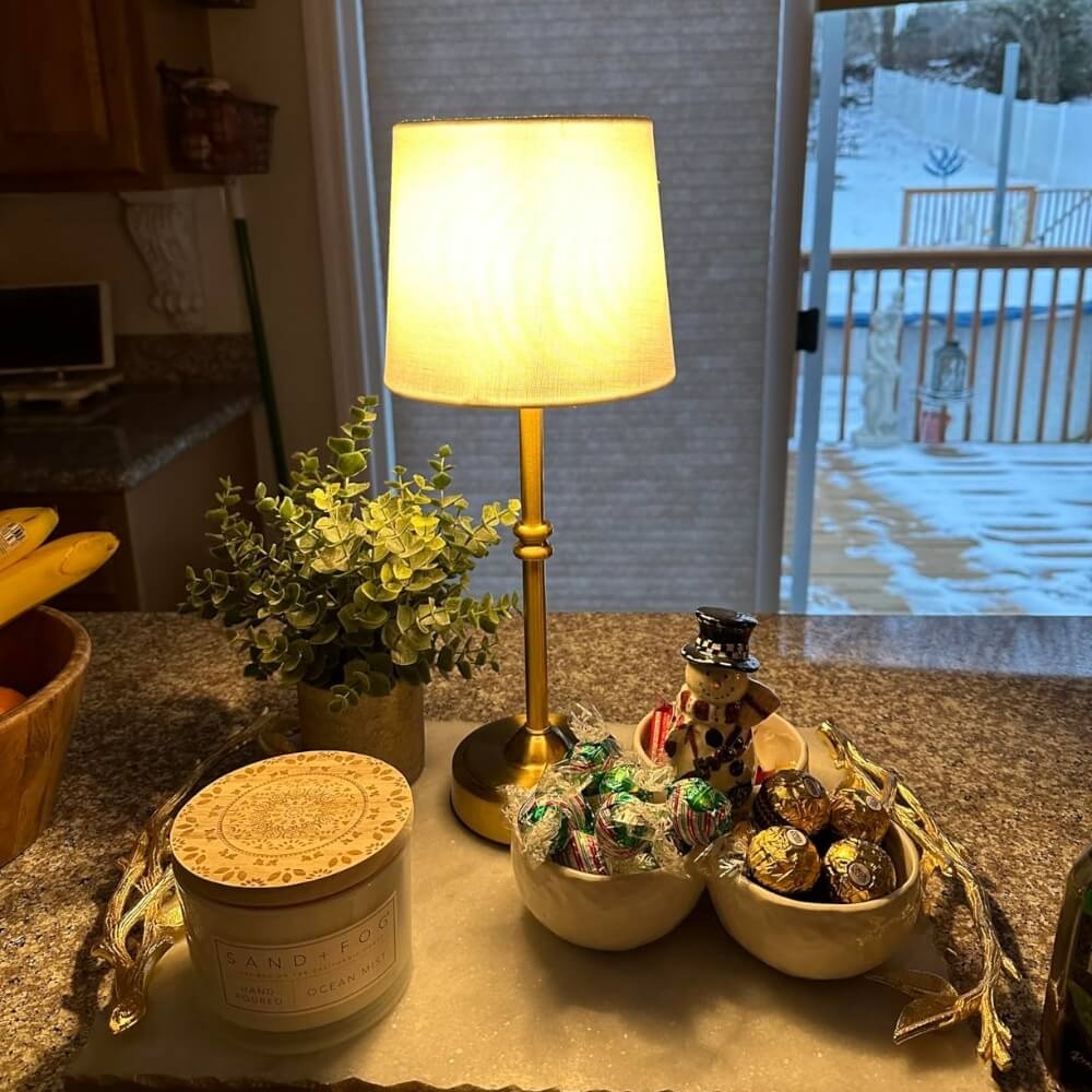 Modern Retro Cordless Bedside Light Table Lamp