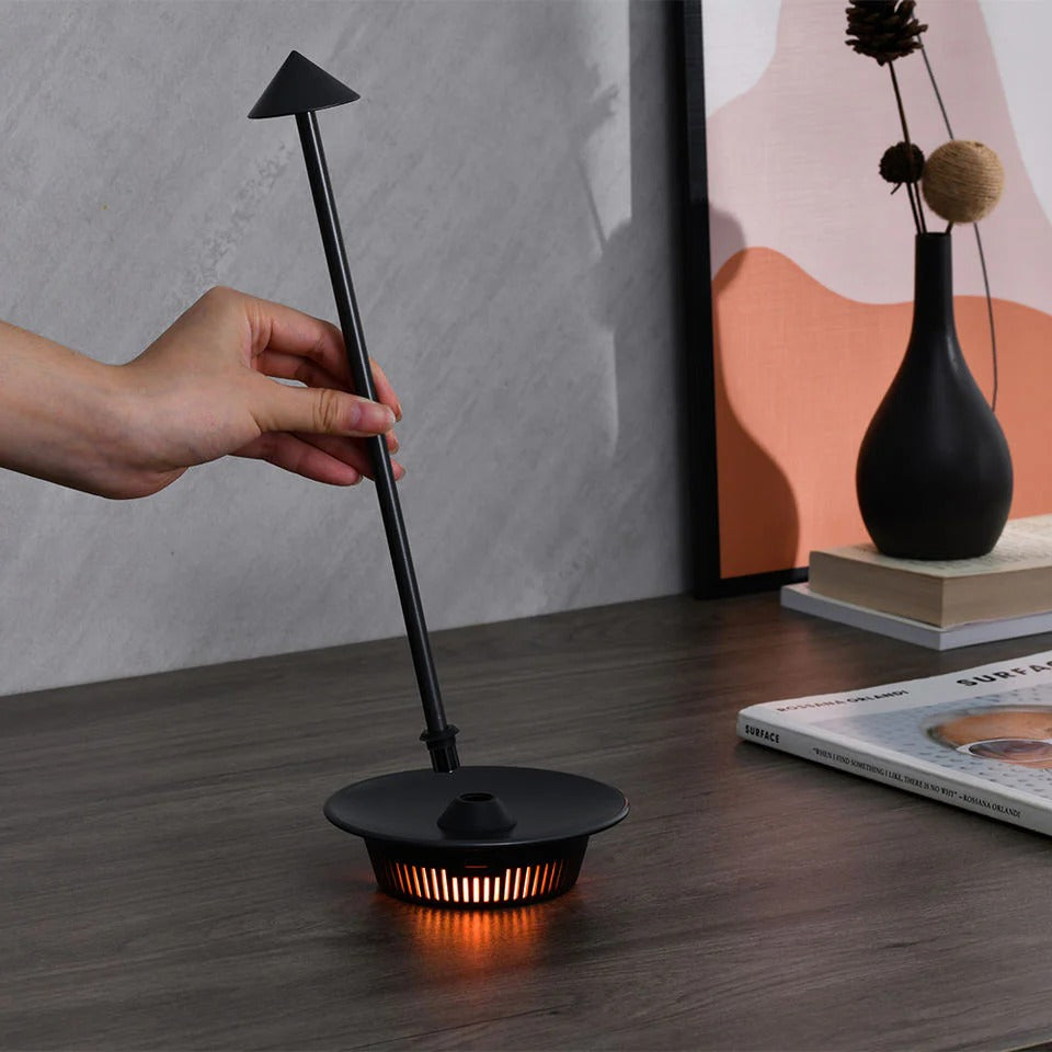 Cordless Mushroom Arrow Head Table Lamp