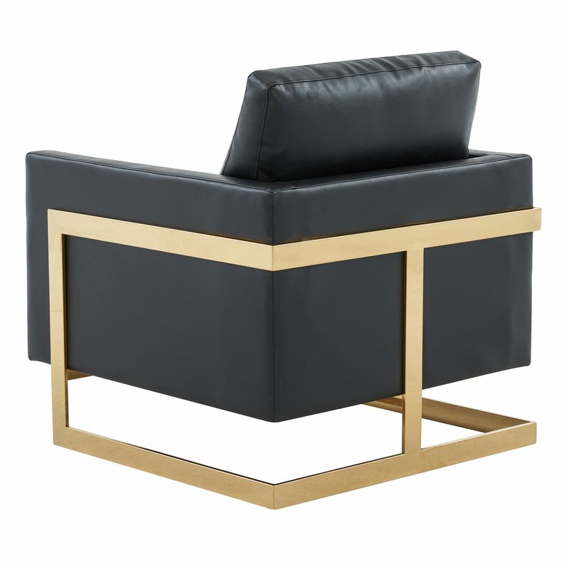 Elton Leather Accent Armchair