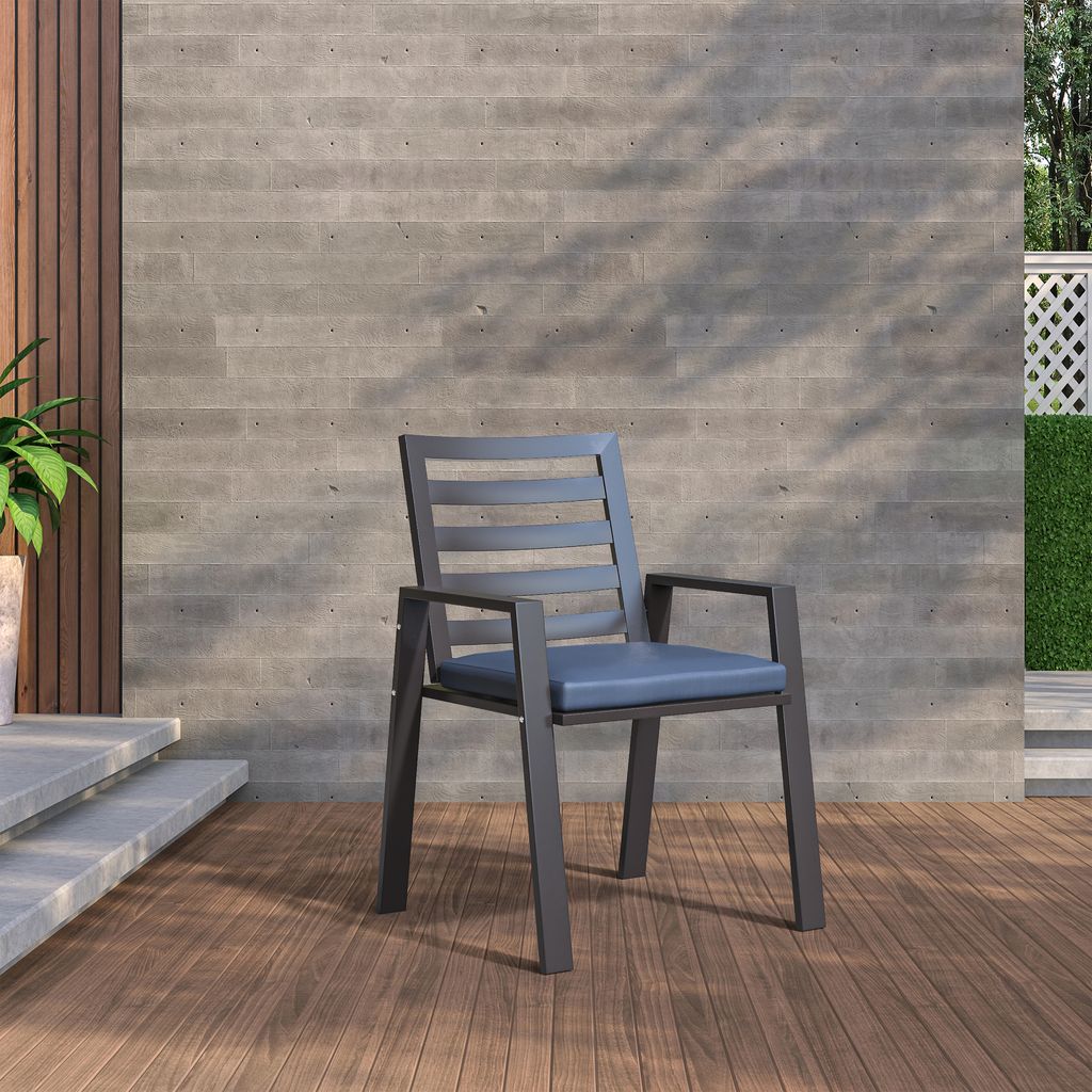 Agnes Patio Aluminum Dining Armchair - Set of 2