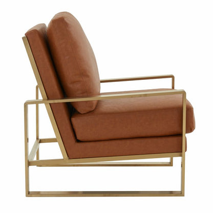 Emil Leather Accent Armchair