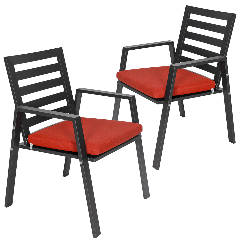 Agnes Patio Aluminum Dining Armchair - Set of 2