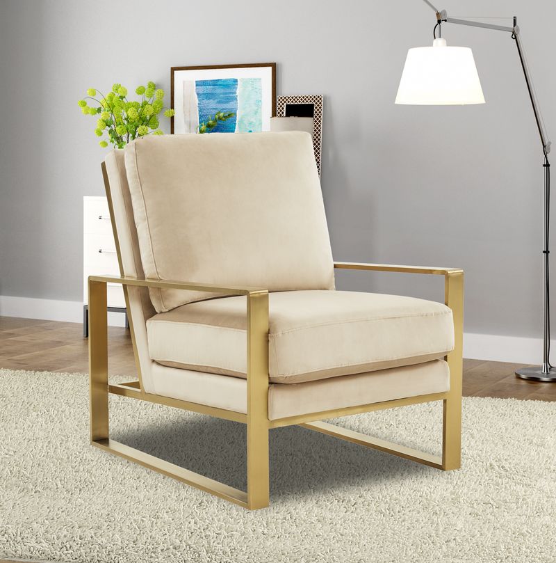 Emil Velvet Accent Armchair