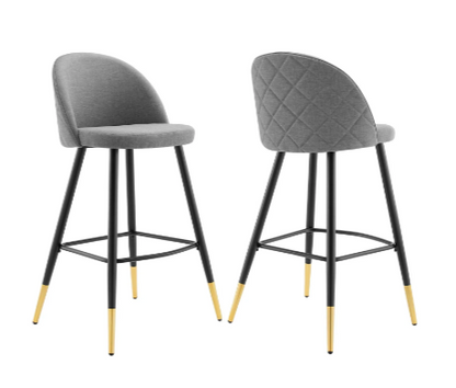 Corine Fabric Bar Stools - Set of 2