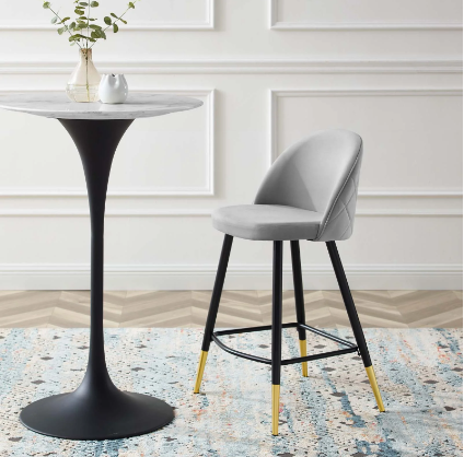 Corine Performance Velvet Counter Stools - Set of 2