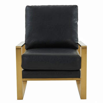 Emil Leather Accent Armchair