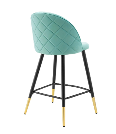 Corine Performance Velvet Counter Stools - Set of 2