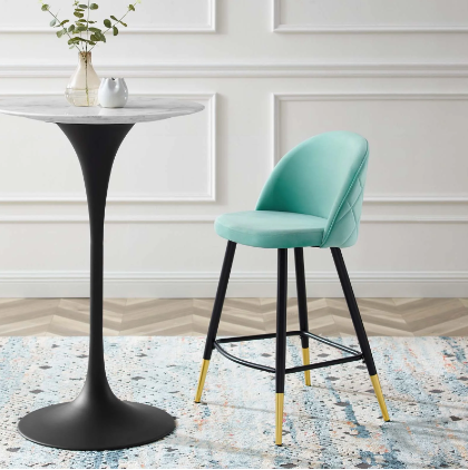 Corine Performance Velvet Counter Stools - Set of 2