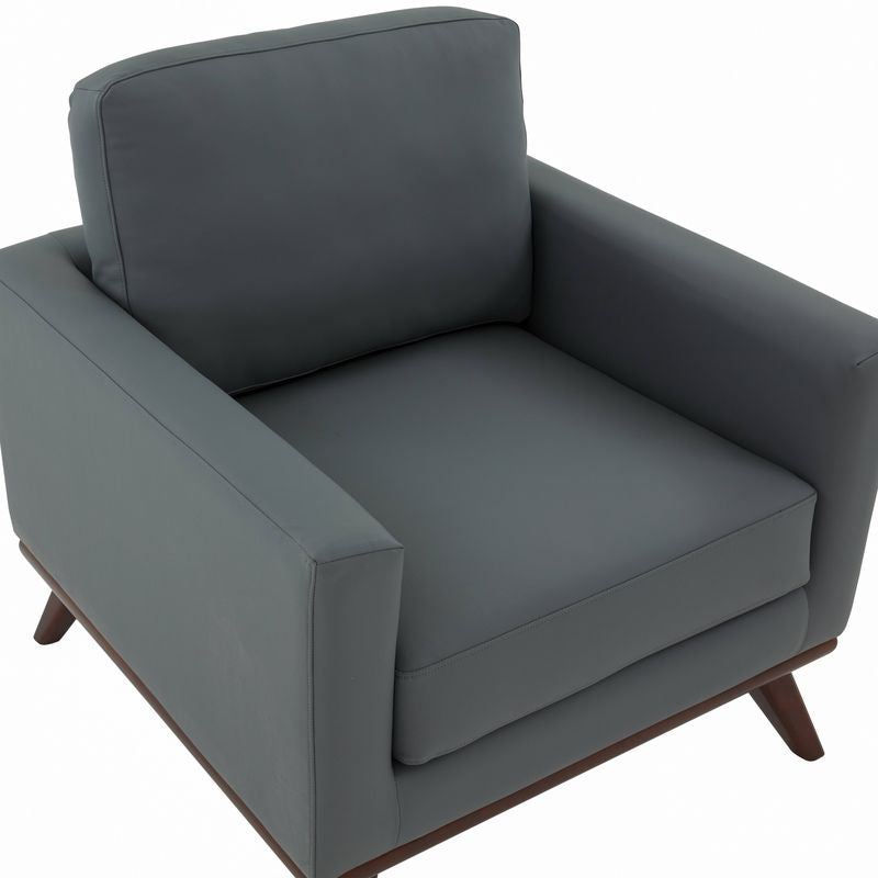 Edvin Leather Accent Arm Chair