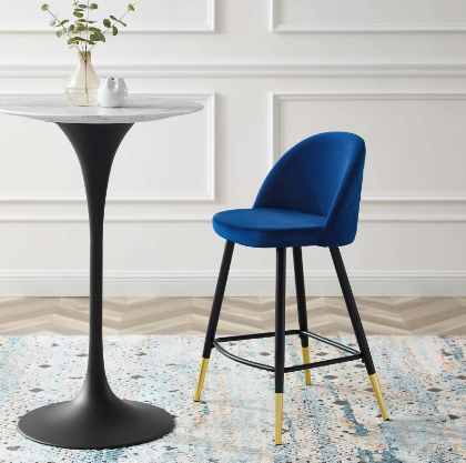 Corine Performance Velvet Counter Stools - Set of 2