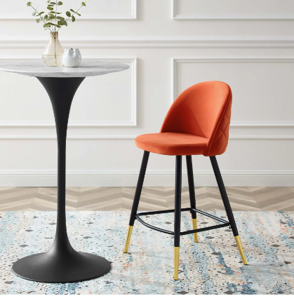 Corine Performance Velvet Counter Stools - Set of 2