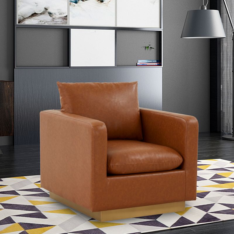 Elvira Leather Accent Armchair