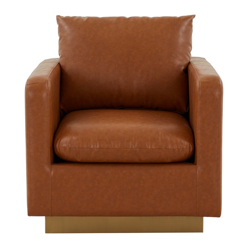 Elvira Leather Accent Armchair