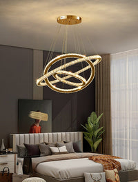 Halo Glass Crystal Ring Chandelier