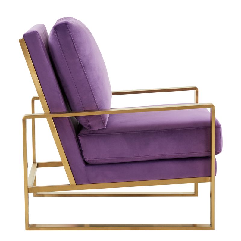 Emil Velvet Accent Armchair