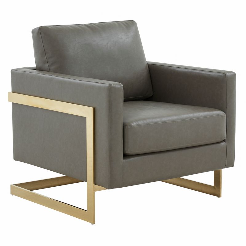 Elton Leather Accent Armchair