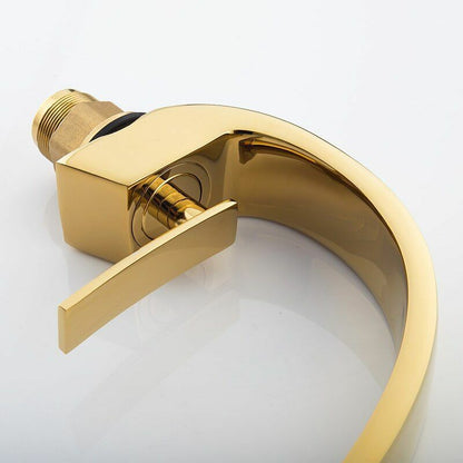 Full Copper Basin Faucet for Bathroom Sink with Hot and Cold Water Controls