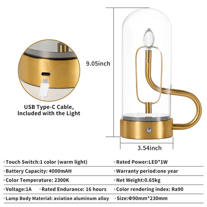 Rechargeable Modern Swing Candle Lamp