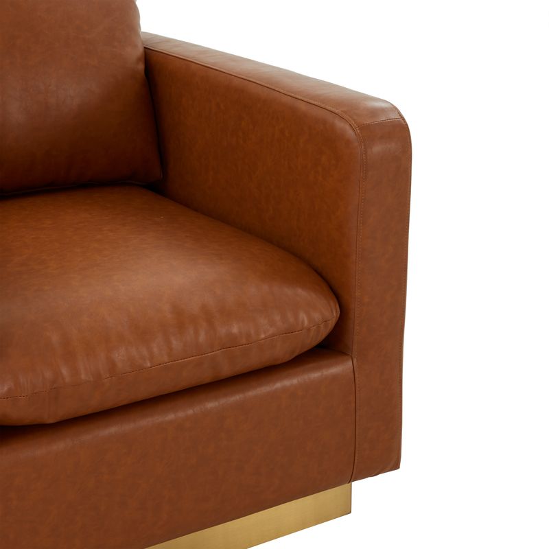 Elvira Leather Accent Armchair