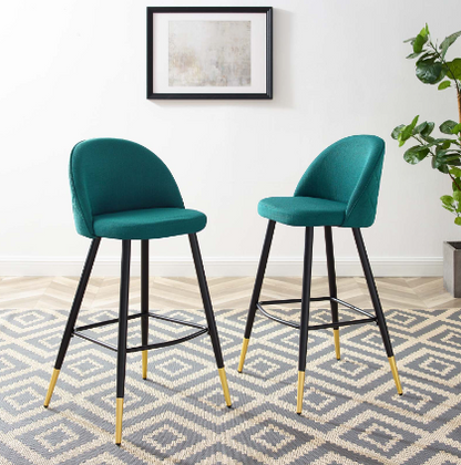 Corine Fabric Bar Stools - Set of 2